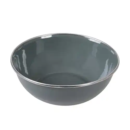 Emaille-Schüssel GRÄWE Camping Schale 500 ml (Ø 15 cm), Grau