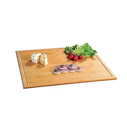 Schneidebrett Kesper Herdabdeckplatte, Holz, Braun, 56x50x4 cm
