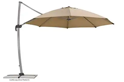Schneider-Ampelschirm Schneider Rhodos Rondo, sand, 350 cm