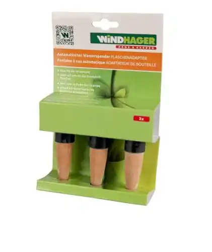 Tonkegel-Bewässerung Windhager, 3 Stück, 4 x 11 cm, 06438