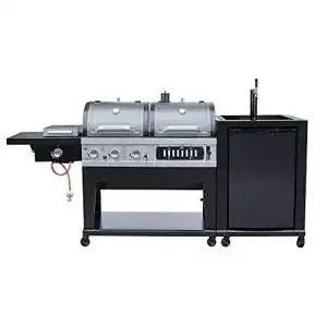 Kombigrill E. Fuego El Fuego® (Gas- und Holzkohlegrill), 3-in-1