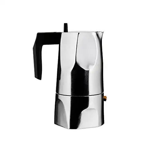 Alessi-Espressokocher Alessi MT18/3 Ossidiana 3 Tassen, Alu