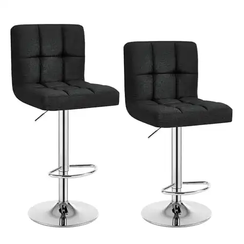 Die beste Barhocker WOLTU ® 2X Designer Barstuhl, Leinen Schwarz 2026 Test Bestseller Barhocker WOLTU ® 2X Designer Barstuhl, Leinen Schwarz