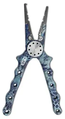 Angelzange Ego Kryptek 16,5 cm , Angelhaken-Entferner, Gewicht-Crimper, Edelstahl-Backen