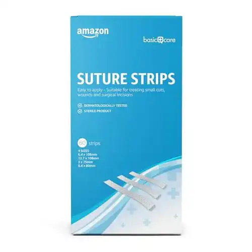 Klammerpflaster Amazon Basic Care Wundverschlussstreifen, 60 St.