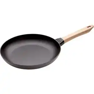 Gusseisenpfanne 28 cm STAUB Gusseisen Pfanne mit Holzgriff