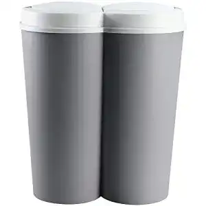 Geruchsdichter Mülleimer Deuba Mülleimer 50 L Duo 2fach