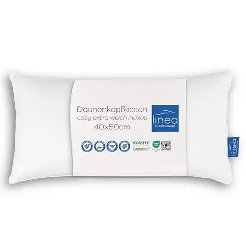 Kopfkissen 40 x 80 Böhmerwald Luxus Kopfkissen, 100 % Daunen