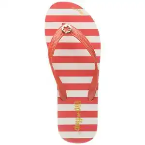 Flip-Flops Damen flip*flop goldflower Stripe, Damen Zehentrenner, Rot