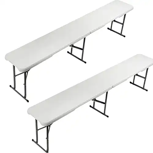 Bierzeltgarnitur Vanage Gartenmöbel-Set in weiß, Fred, Kunststoff