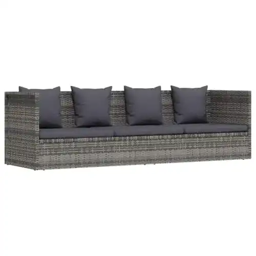 Rattansofa vidaXL Gartenliege Poly Rattan Gartenmöbel