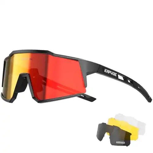 Fahrradbrille polarisiert KAPVOE Polarisiert Fahrradbrille