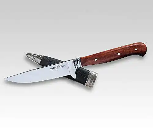 Jagdnicker LINDER Solingen Jagdmesser Flachnagel, Klinge: 9 cm