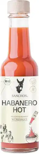 Chili-Sauce Sanchon Bio Würzsauce Habanero Hot, (2 x 140 ml)