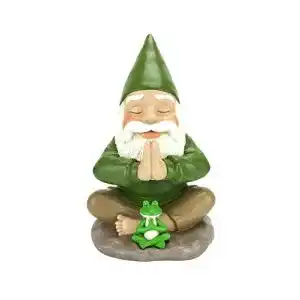 Gartenzwerg GlitZGlam Zen-Zwerg und Zen-Frosch – Namaste