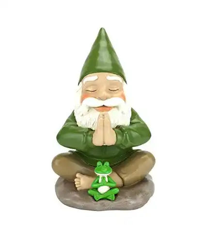 Gartenzwerg GlitZGlam Zen-Zwerg und Zen-Frosch – Namaste