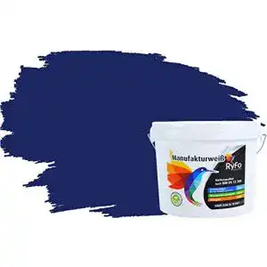 Wandfarbe Blau RyFo Colors Bunte Wandfarbe Manufakturweiß