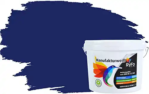 Wandfarbe Blau RyFo Colors Bunte Wandfarbe Manufakturweiß