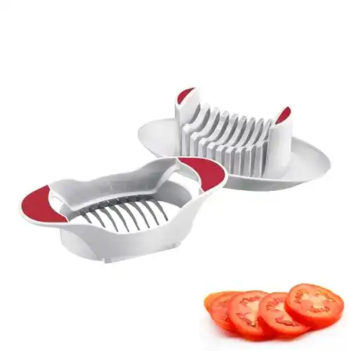 Tomatenschneider Westmark mit Schneidteller, gezahnte Messer