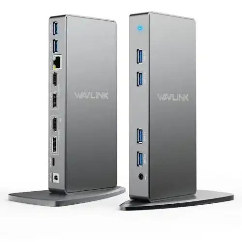 Laptop-Dockingstation WAVLINK Aluminium USB C/USB 3.0 Dual