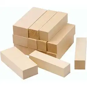 Schnitzholz KAHEIGN 14Pcs Holzblöcke Set, DIY Lindenholz