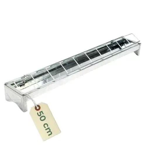 Trog GarPet Futter Metall Freß Loch Gitter Küken Behälter Rinne