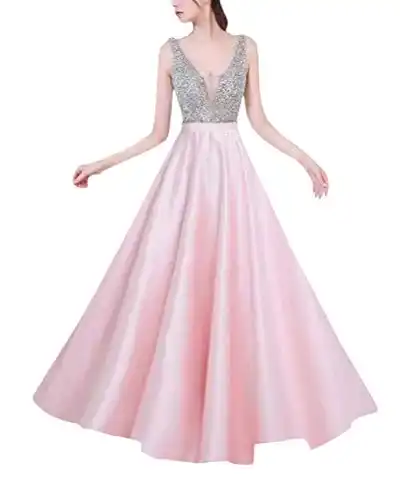 Ballkleid Minetom Damen Festlich Hochzeit Kleider Glänzend