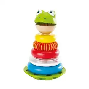 Stapelturm Hape E0457 – Stapel Frosch, Motorik-und Lernspielzeug