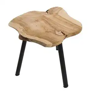 Baumscheiben-Tisch LS-LebenStil Couchtisch Teakholz 44cm