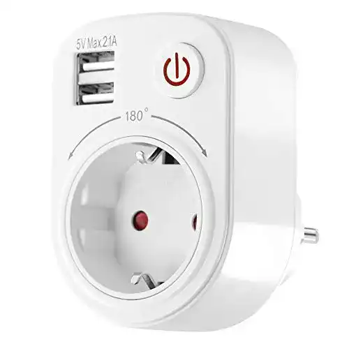 Zwischenstecker mit Schalter NCC-Licht USB Ladegerät