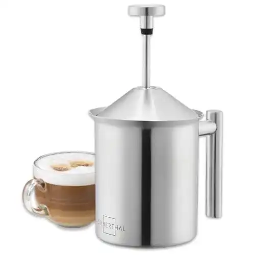 Hand-Milchaufschäumer SILBERTHAL, Edelstahl, 400ml