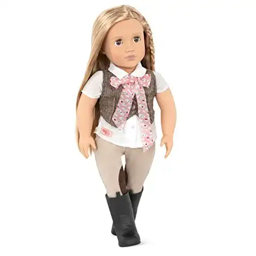 Our-Generation-Puppe Our Generation Riding Doll w/Tweed Vest