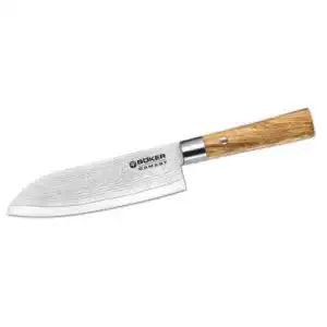 Böker-Kochmesser Böker Damast Olive Santoku Kochmesser