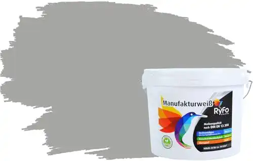Wandfarbe Grau RyFo Colors Bunte Wandfarbe Mausgrau 3l