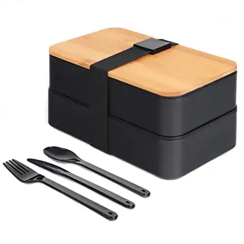 Brotdose Bambus VBOK IGFE Bento Box Japanisch mit Fächern