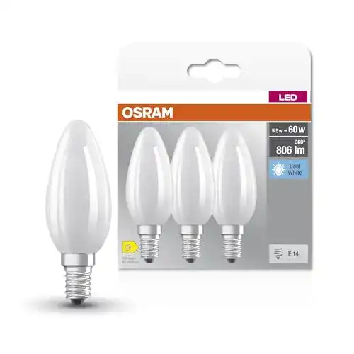 LED-E14-Kaltweiß Osram Star Filament-Lampe für E14-Sockel, matt