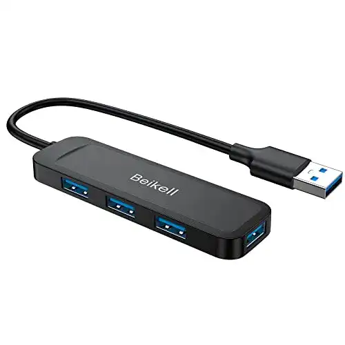 USB-C-Hub Beikell USB 3.0 Hub, 4 Port Ultra Slim USB Hub