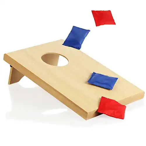 Cornhole com-four ® 5-teiliges -Spiel-Set, Outdoor Wurfspiel