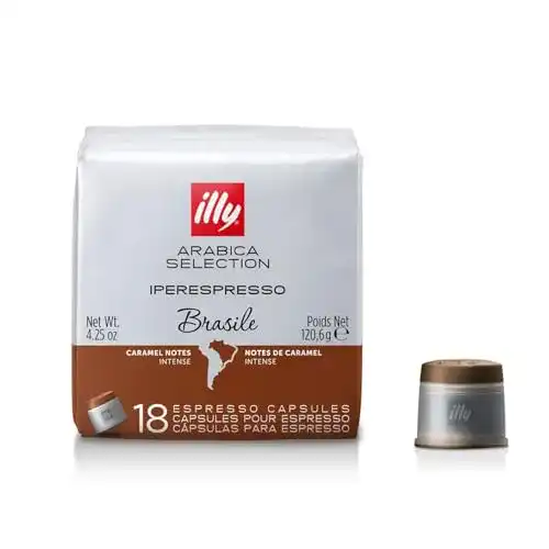 illy-Kapseln illy Iperespresso Brasilien, Kaffeekapseln 18 Softpack