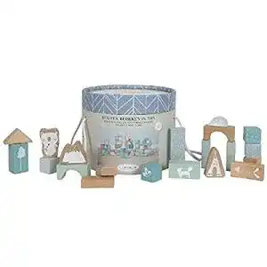 Bauklötze Little Dutch 4413 50 Holz- in Box Adventure, Blau
