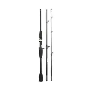 Baitcast-Rute Balai Spinn-Ruten, Glasfaser Power Hand Angelrute, Abnehmbare 3 Abschnitt