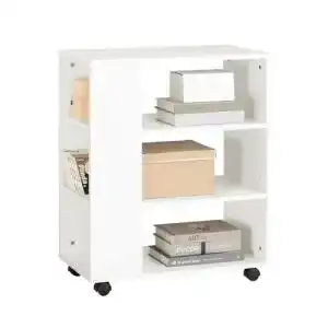 Druckertisch SoBuy ® FBT68-W mit 7 Ablagen Rollcontainer