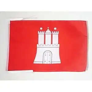 Hamburg-Flagge AZ FLAG Flagge Hamburg 45x30cm mit Kordel