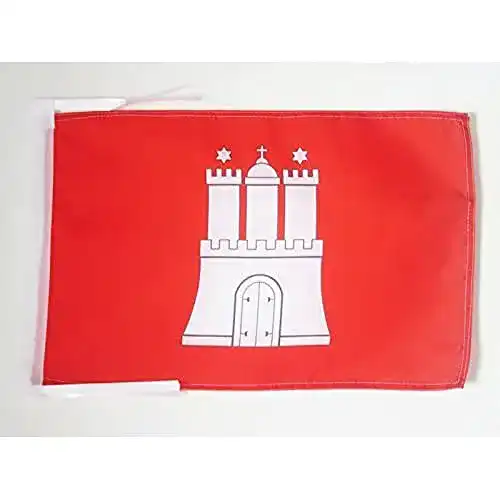 Hamburg-Flagge AZ FLAG Flagge Hamburg 45x30cm mit Kordel