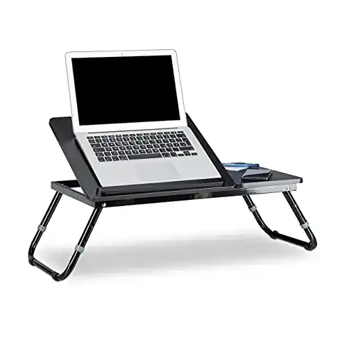 Laptoptisch Relaxdays 2X höhenverstellbar, Knietisch klappbar