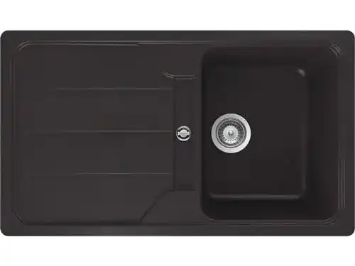 Granitspüle Schock Küchenspüle 86 x 50 cm Formhaus D-100 Nero