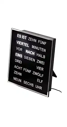Wortuhr AMS 1232 Tischuhren modern Hoteluhren Digital