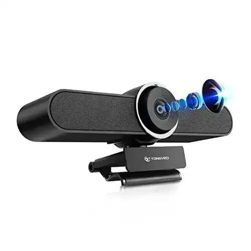 4K-Webcam TONGVEO 4K Webcam Konferenzraum- Webkamera mit Mikrofon und