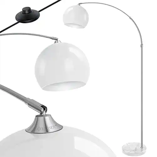 Bogenlampe KESSER ® mit standfestem Marmorfuß 146-220cm