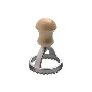 Ravioli-Ausstecher Eppicotispai Rund, Aluminium, Buchenholzgriff